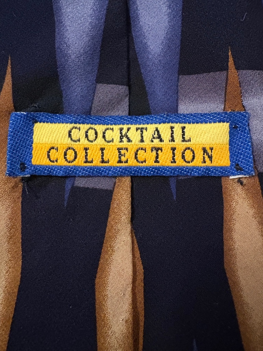 Stonehenge Cocktail Collection "Wine" Geometric 100% Silk Tie Vintage